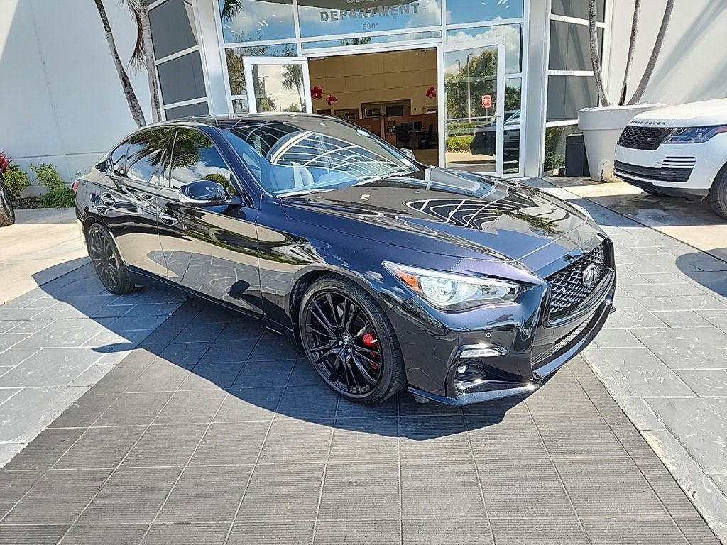 Used 2023 INFINITI Q50 Red Sport 400 w/ Black Opal Edition image 2