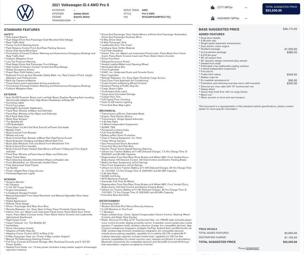 Used 2021 Volkswagen ID.4 Pro S image 5