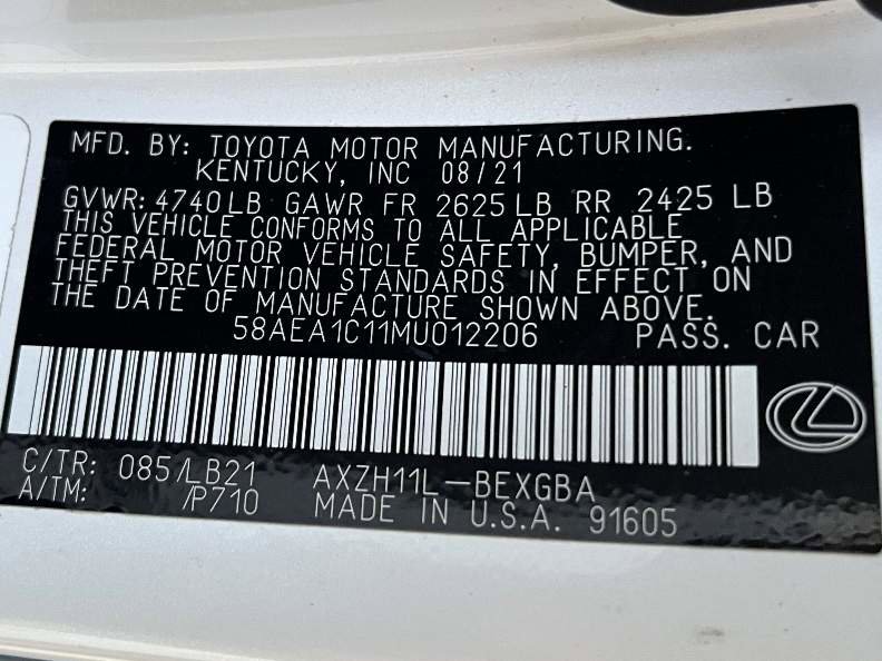 Used 2021 Lexus ES 300h w/ Accessory Package 2 image 36