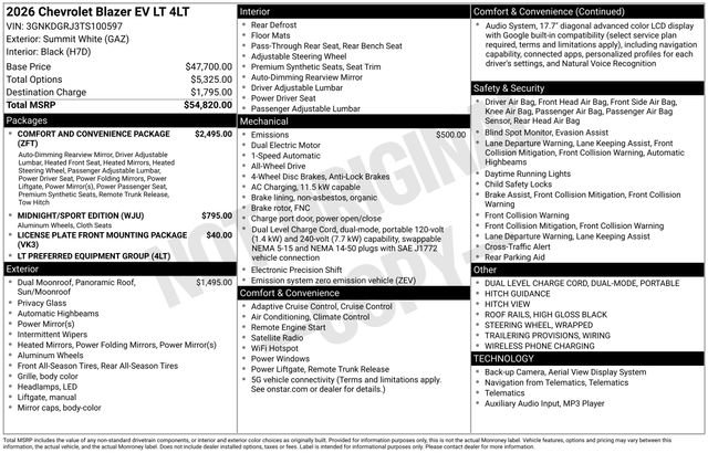 New 2026 Chevrolet Blazer EV LT image 6