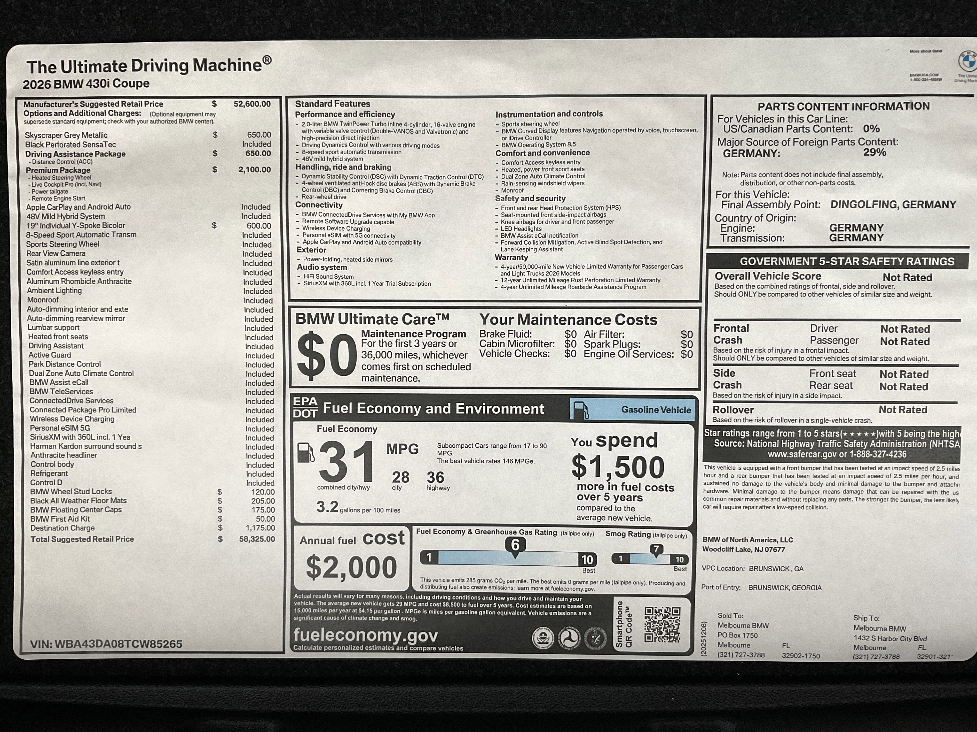 New 2026 BMW 430i Coupe w/ Premium Package image 30
