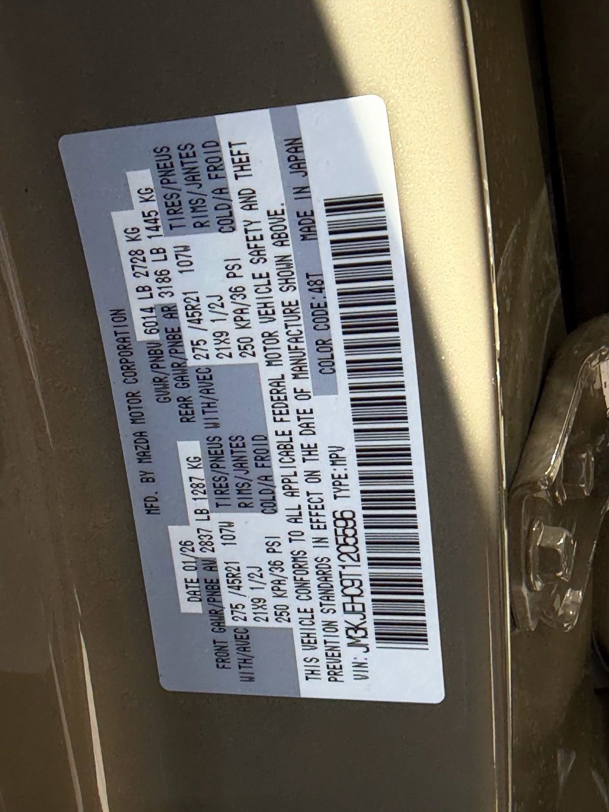 New 2026 MAZDA CX-70 3.3 Turbo S w/ Premium Plus image 20