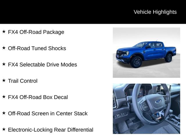 New 2025 Ford Ranger XLT w/ Equipment Group 301A High image 8