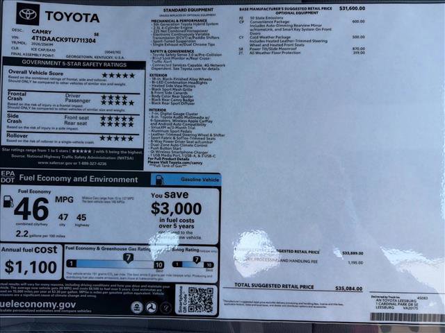 New 2026 Toyota Camry SE image 24