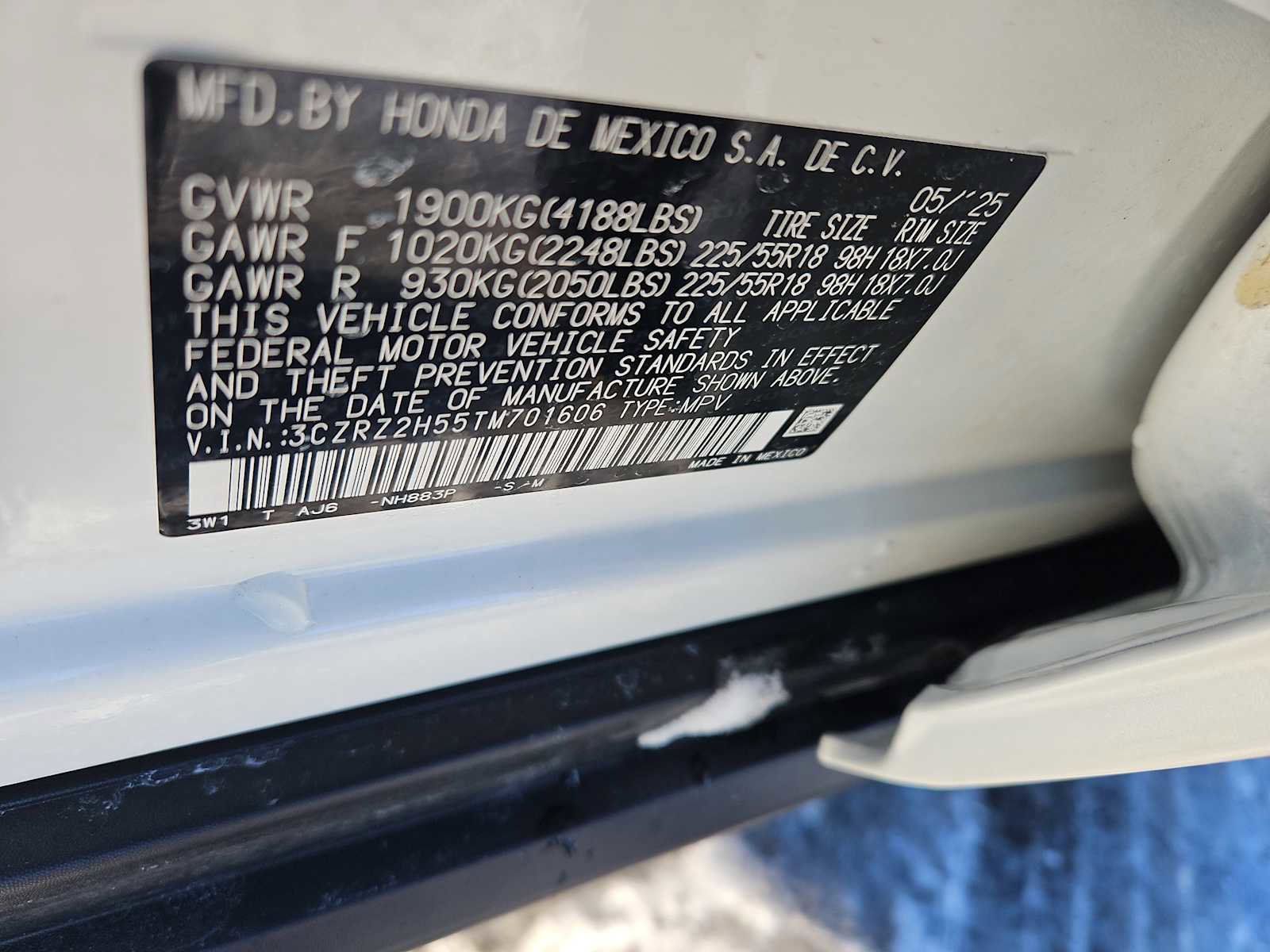 Certified 2026 Honda HR-V Sport image 14