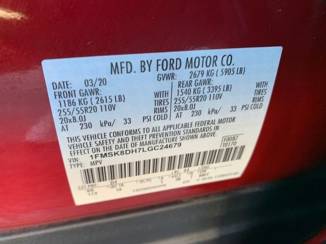 Used 2020 Ford Explorer XLT w/ Equipment Group 202A AWD/4WD image 30