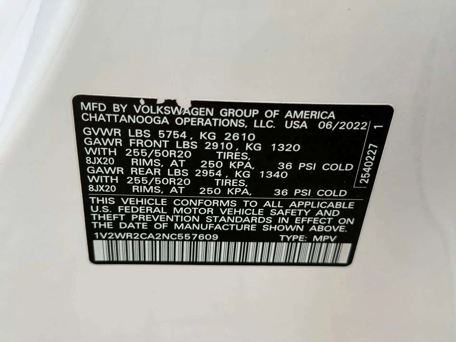 Used 2022 Volkswagen Atlas SE image 36