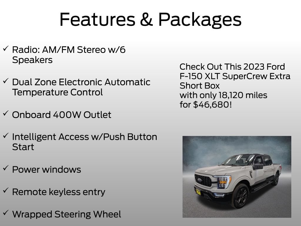 Used 2023 Ford F150 XLT w/ Equipment Group 302A High AWD/4WD image 8