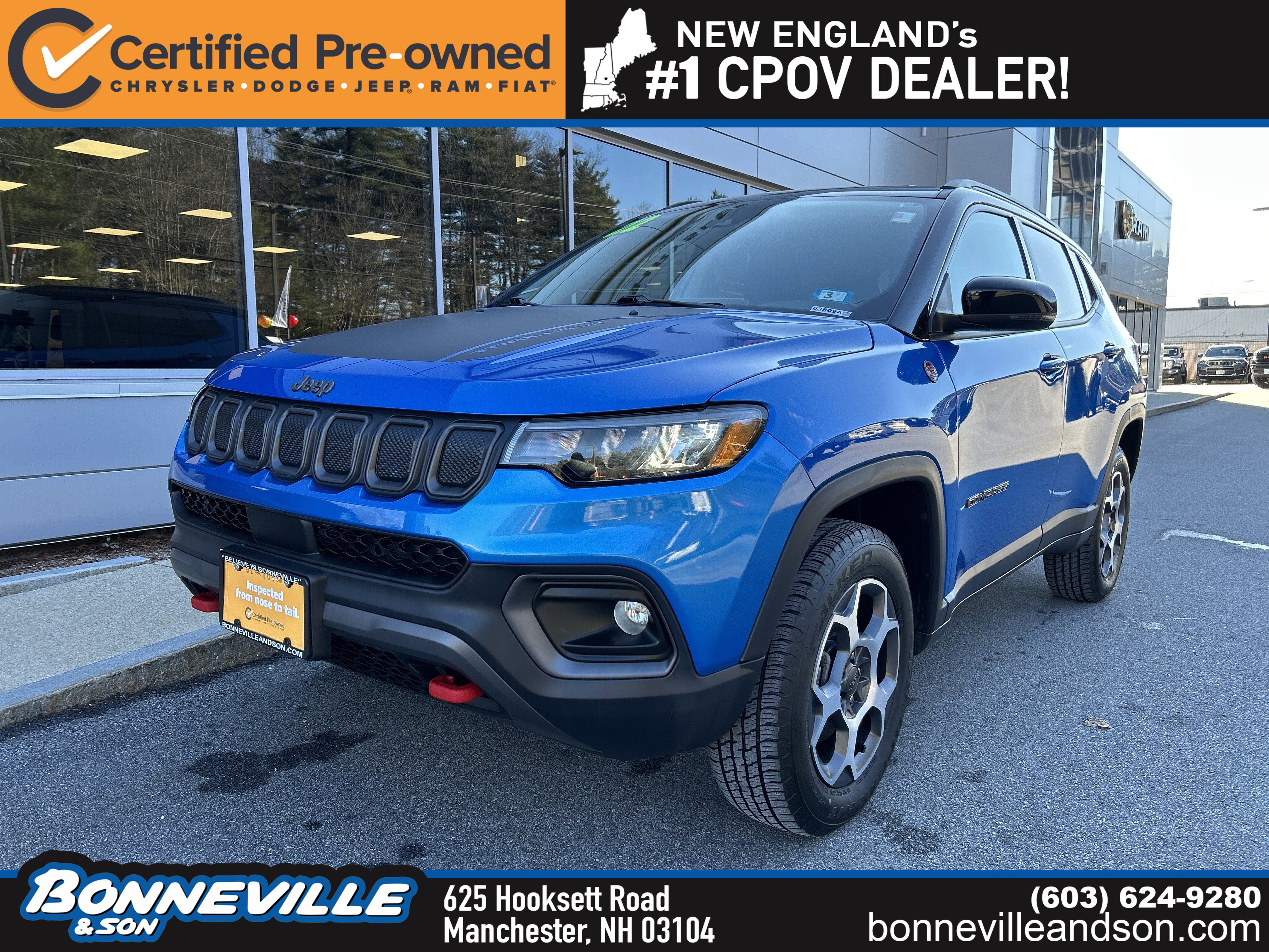 Certified 2022 Jeep Compass Trailhawk w/ Trailhawk Convenience Group AWD/4WD image 1