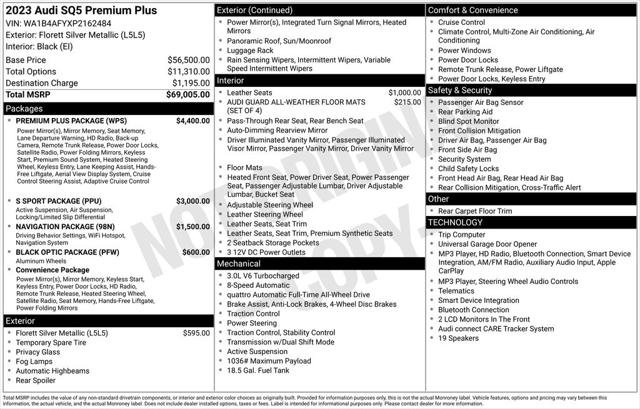 Certified 2023 Audi SQ5 Premium Plus w/ Premium Plus Package AWD/4WD image 41
