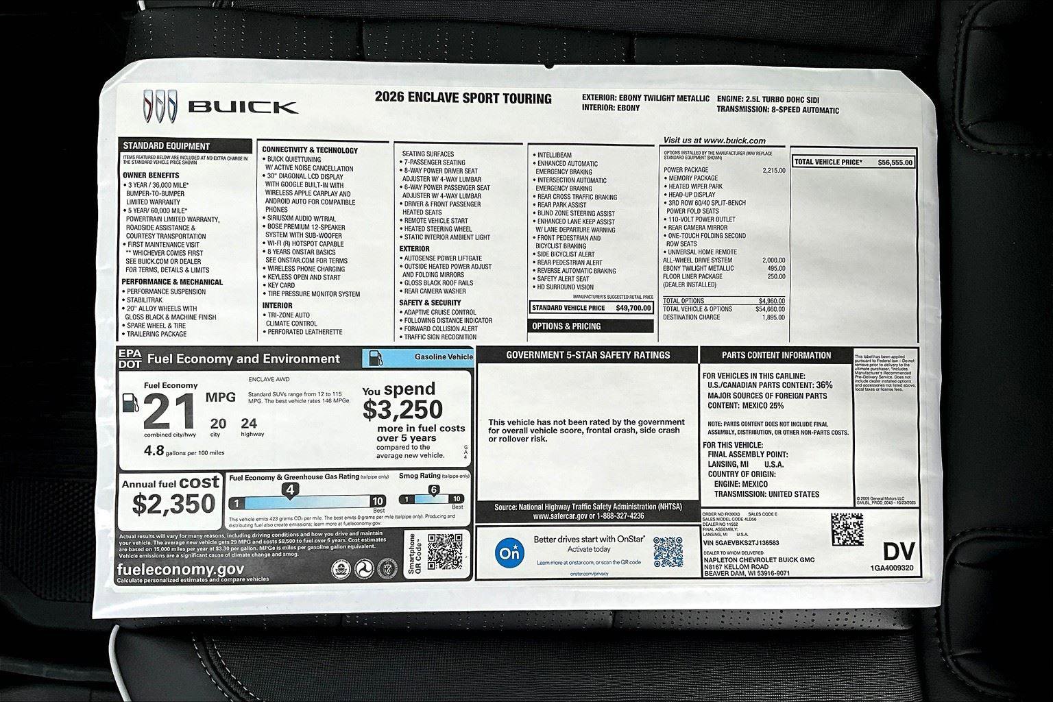 New 2026 Buick Enclave Sport Touring w/ Power Package image 13