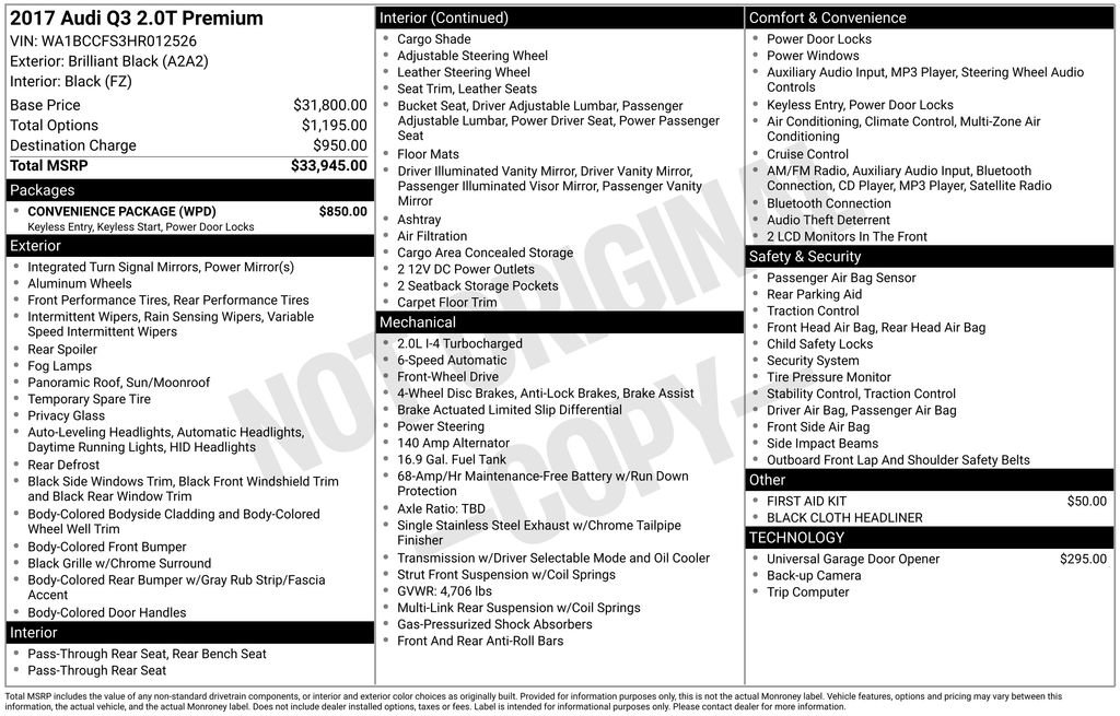 Used 2017 Audi Q3 2.0T Premium w/ Convenience Package image 3