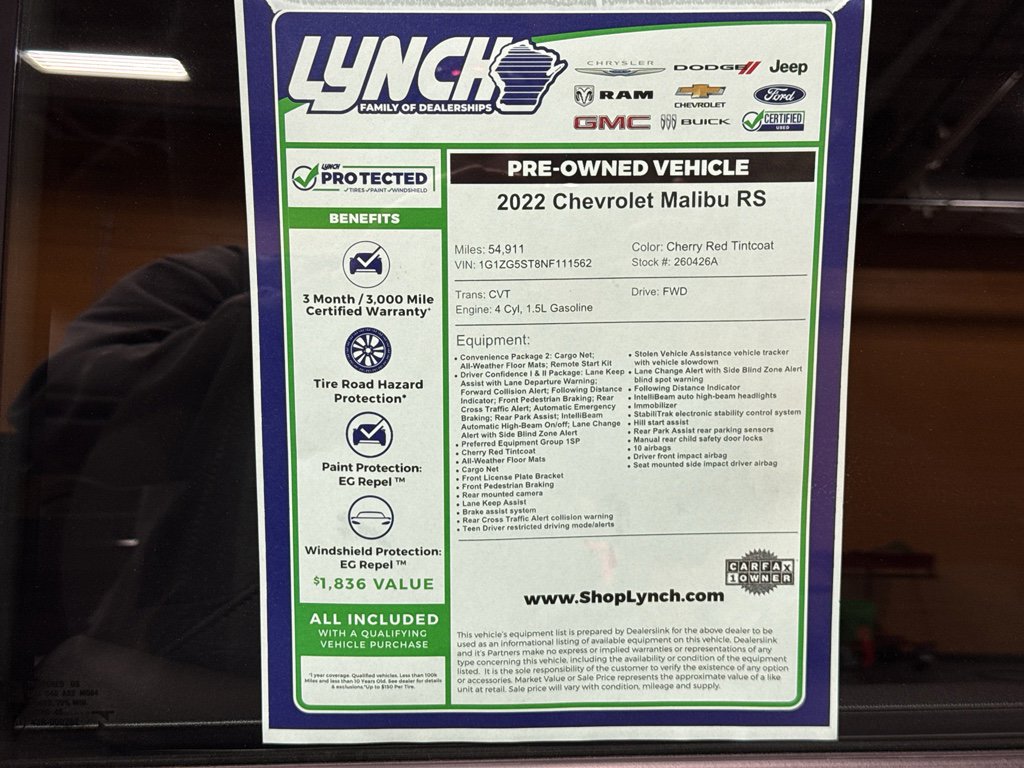 Used 2022 Chevrolet Malibu RS image 32
