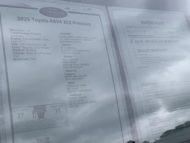 Used 2025 Toyota RAV4 XLE Premium w/ Weather Package FWD image 38