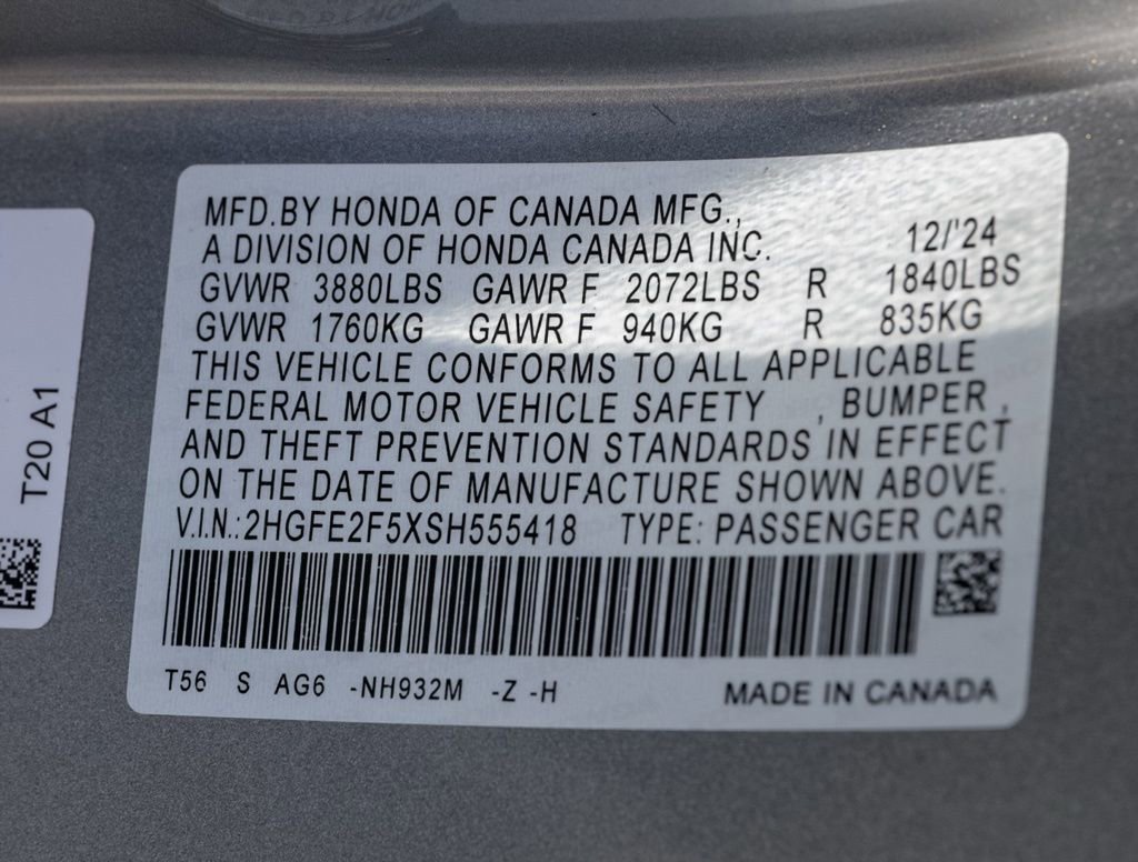 Used 2025 Honda Civic Sport image 33