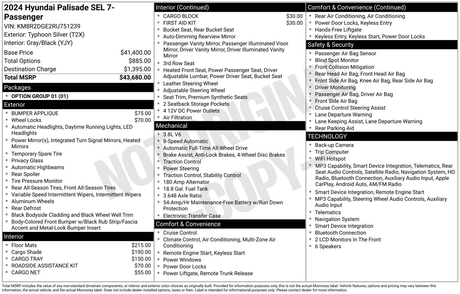 Used 2024 Hyundai Palisade SEL AWD/4WD image 44