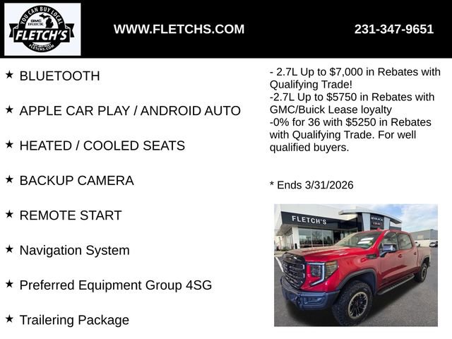 New 2026 GMC Sierra 1500 AT4X w/ LPO, Black Badging Package image 2