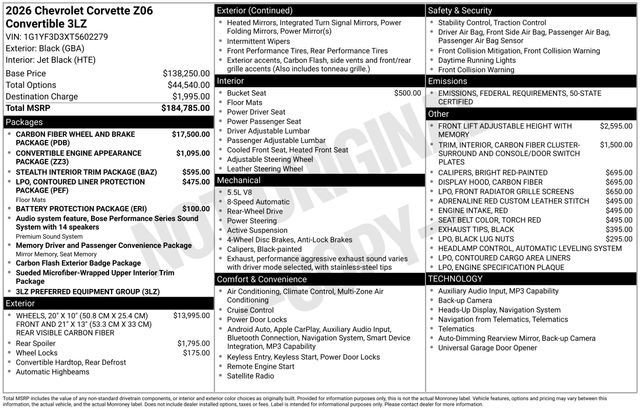 New 2026 Chevrolet Corvette Z06 image 7