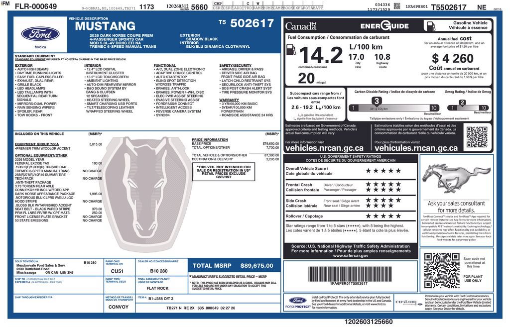 Certified 2026 Ford Mustang Dark Horse RWD image 44