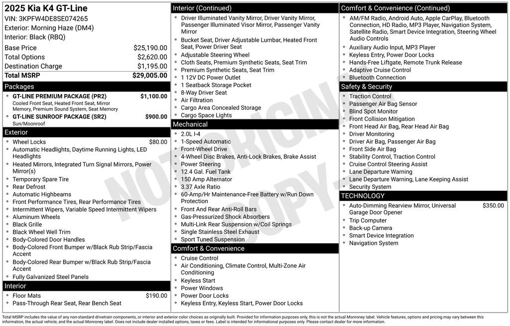 Used 2025 Kia K4 GT-Line w/ GT-Line Premium Package image 35