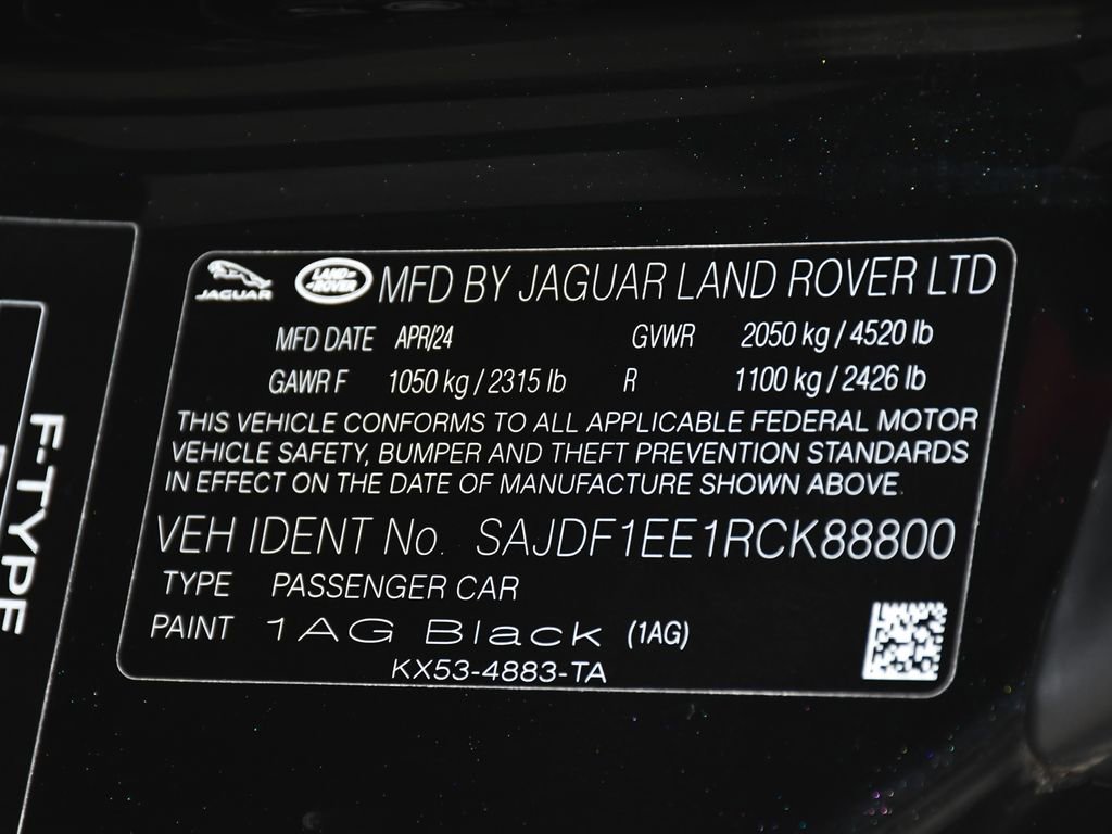Used 2024 Jaguar F-TYPE R-Dynamic RWD image 19