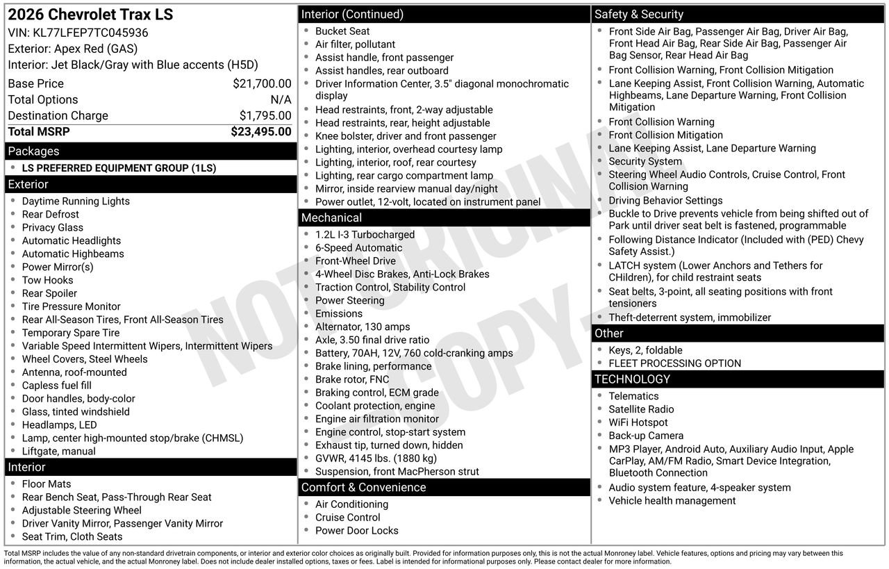 Used 2026 Chevrolet Trax LS FWD image 5