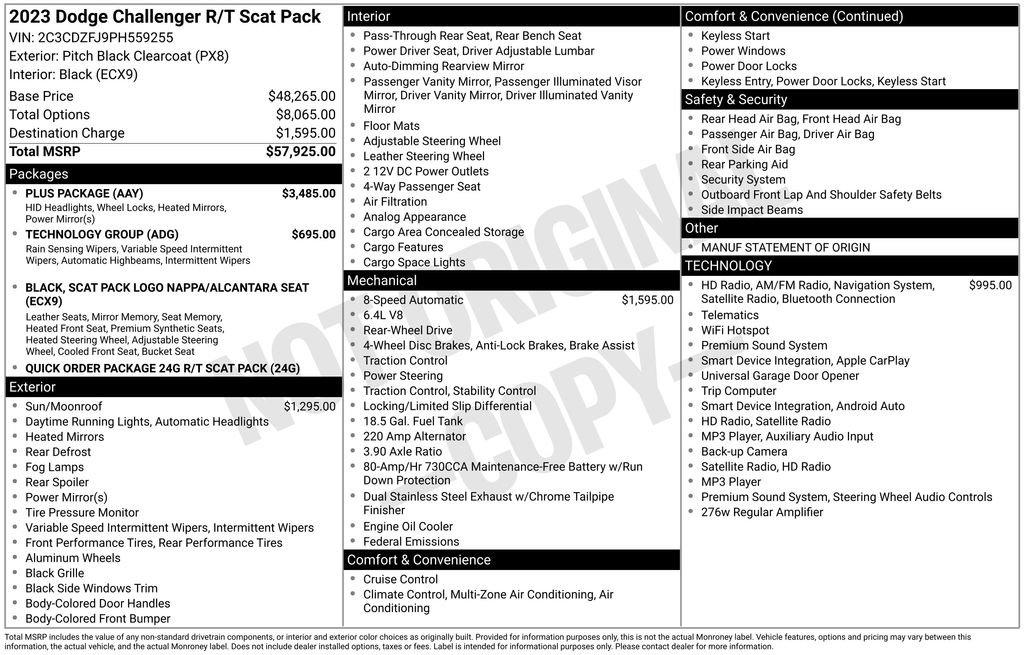 Used 2023 Dodge Challenger R/T Scat Pack w/ Plus Package RWD image 15
