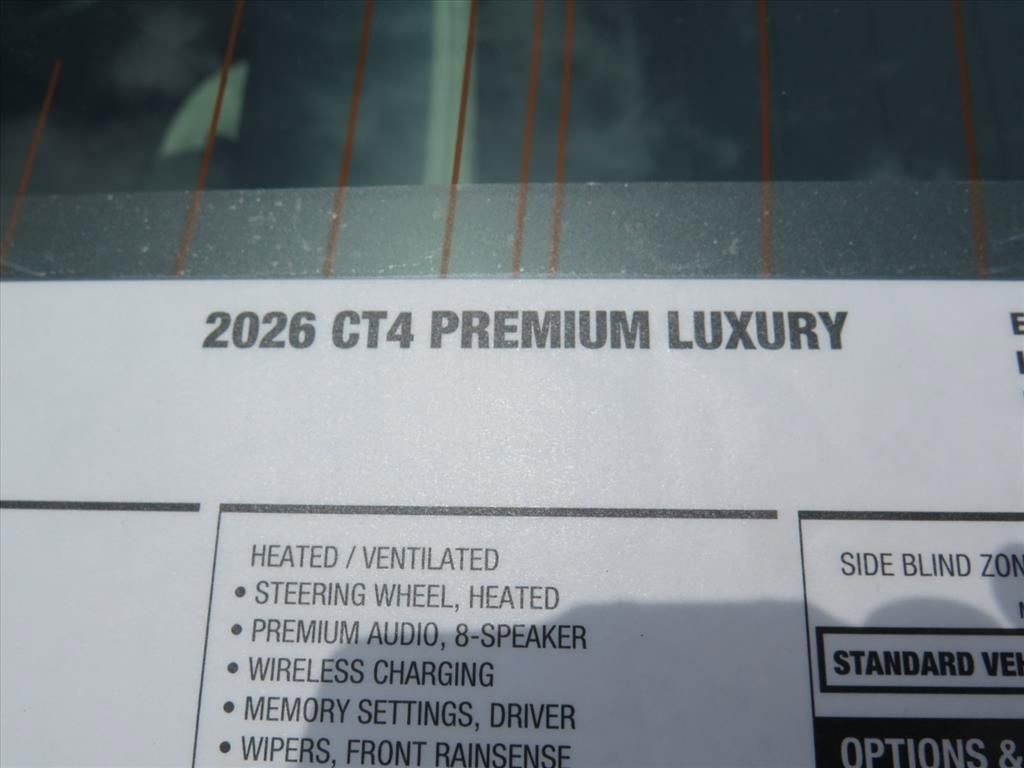 New 2026 Cadillac CT4 Premium Luxury RWD image 9