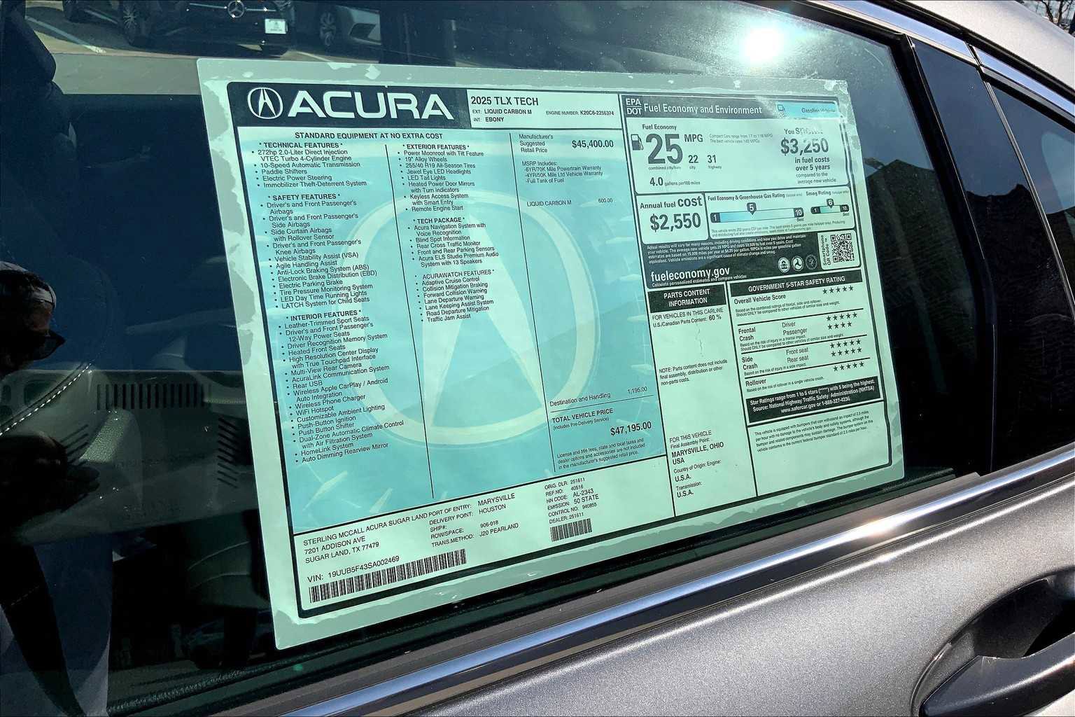 New 2025 Acura TLX w/ Technology Package image 22