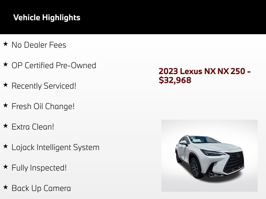 Used 2023 Lexus NX 250 FWD w/ Towing Package (2000 Lbs) image 3