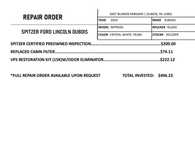 Used 2024 Subaru Impreza 2.0i image 4