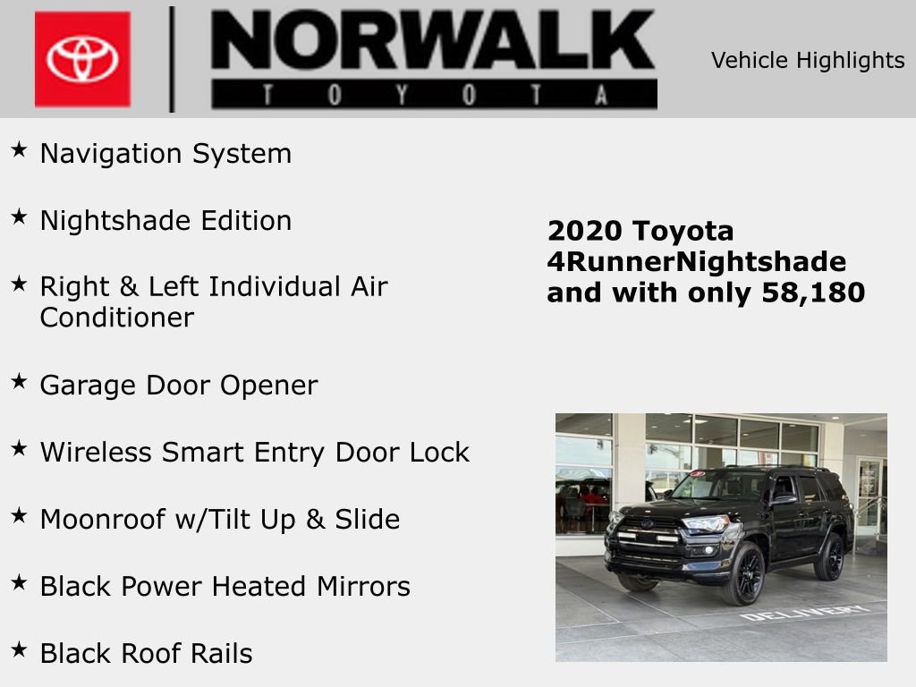 Used 2020 Toyota 4Runner Nightshade AWD/4WD image 10