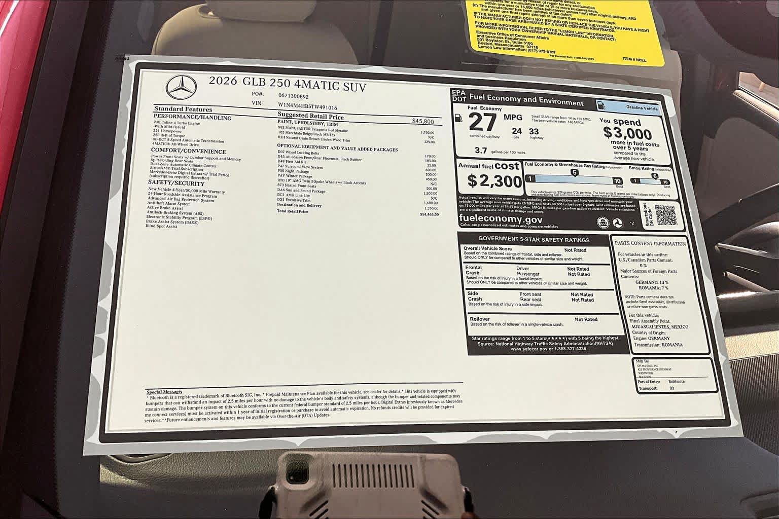 New 2026 Mercedes-Benz GLB 250 4MATIC image 18