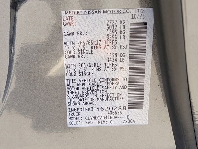 New 2026 Nissan Frontier SV w/ SV Convenience Package image 11