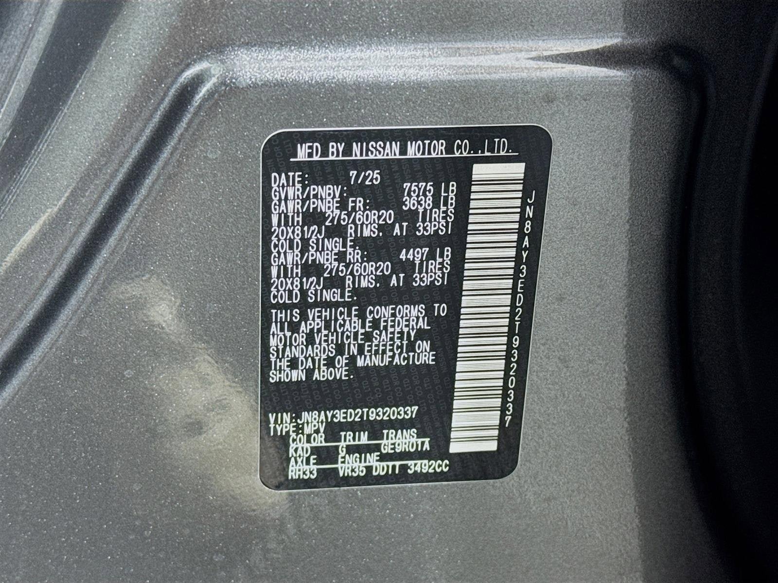 New 2026 Nissan Armada Platinum RWD image 34