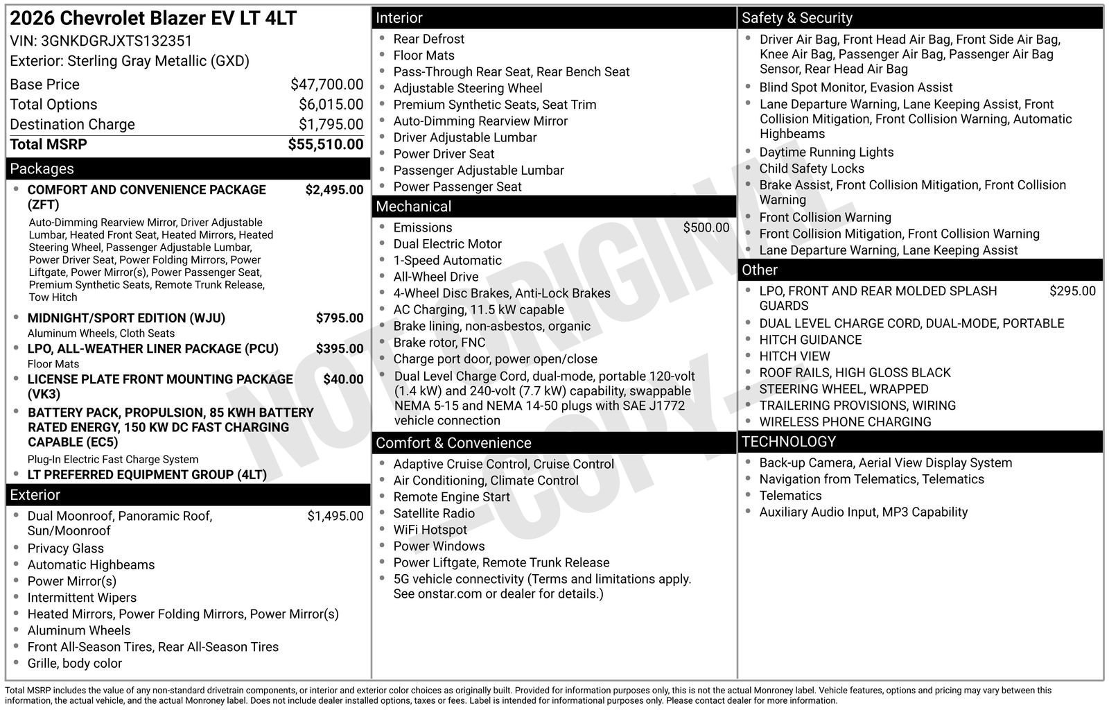 New 2026 Chevrolet Blazer EV LT AWD/4WD image 15
