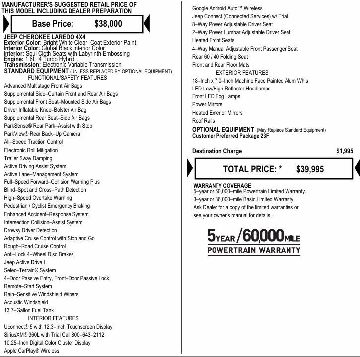 New 2026 Jeep Cherokee Laredo image 2