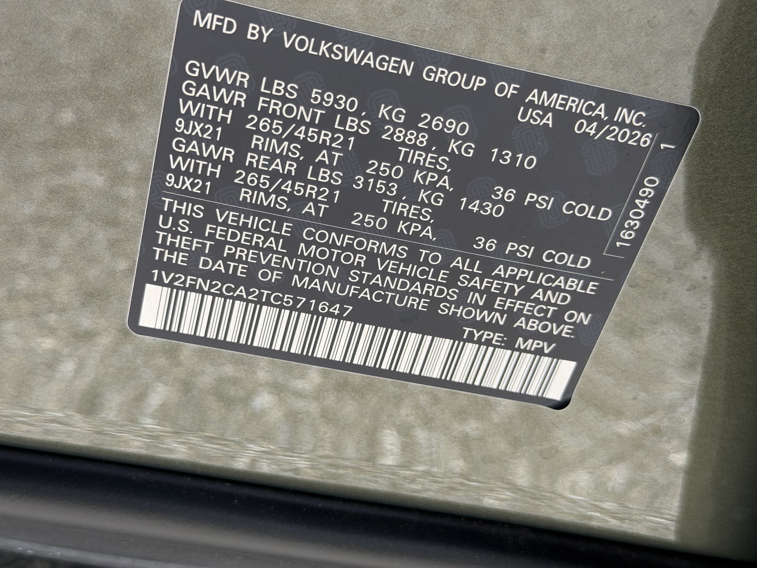New 2026 Volkswagen Atlas SEL Premium R-Line AWD/4WD image 36