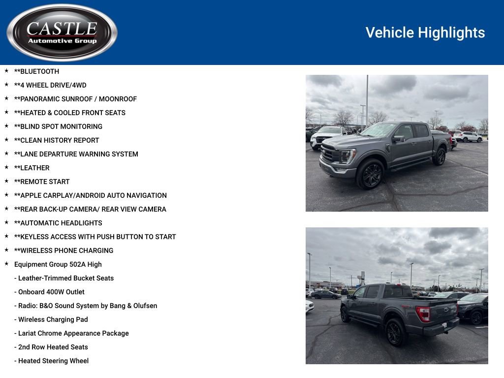 Used 2022 Ford F150 Lariat w/ Equipment Group 502A High image 3