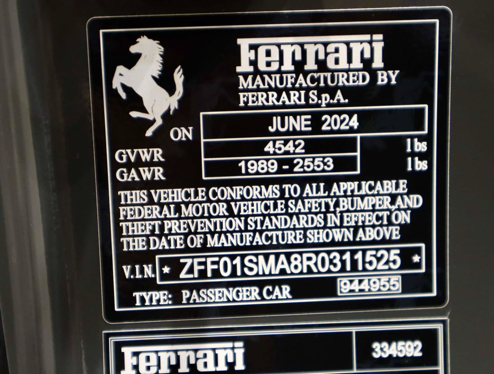 Certified 2024 Ferrari 296 GTS RWD image 36