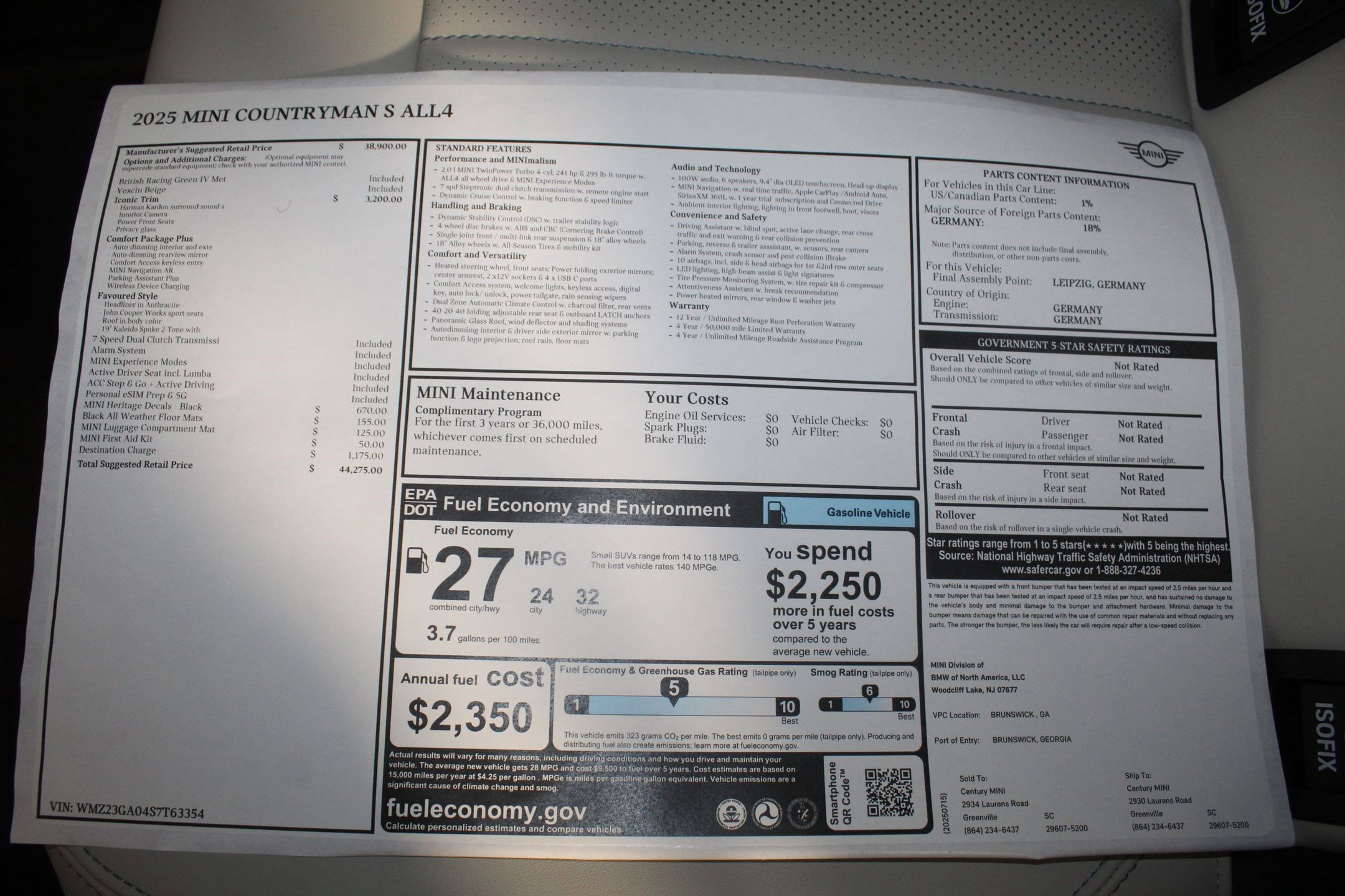 Certified 2025 MINI Cooper Countryman S AWD/4WD image 22