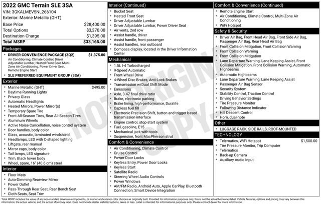Used 2022 GMC Terrain SLE w/ Driver Convenience Package FWD image 24
