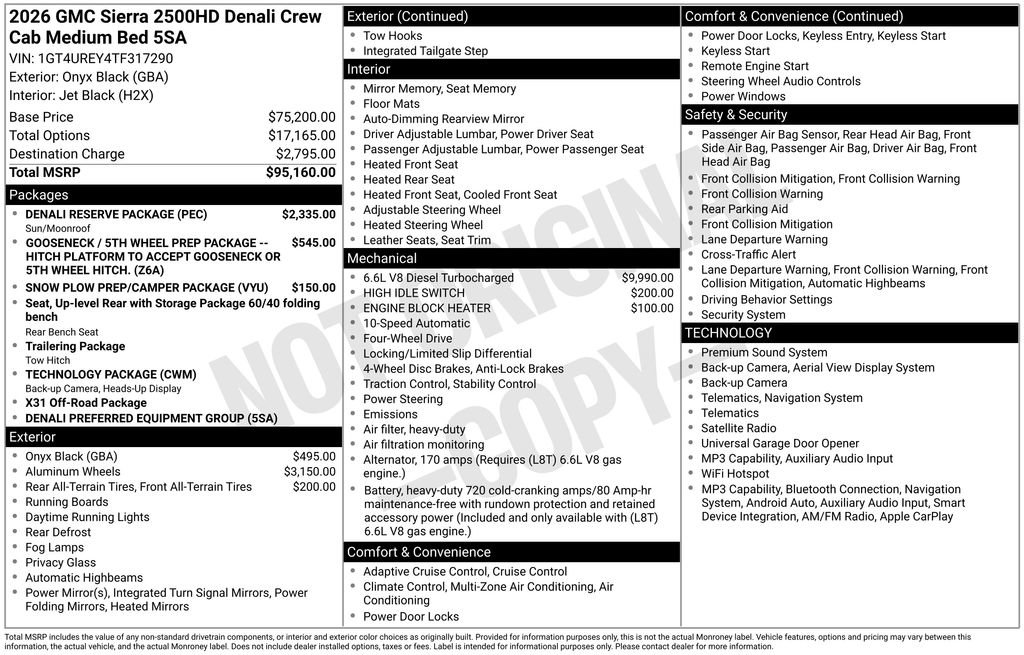 New 2026 GMC Sierra 2500 Denali w/ Denali Reserve Package AWD/4WD image 5