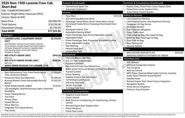 New 2026 RAM 1500 Laramie AWD/4WD image 2