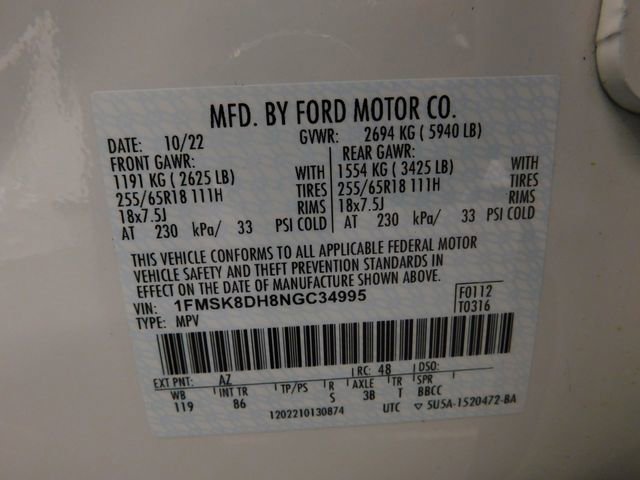 Used 2022 Ford Explorer XLT image 44