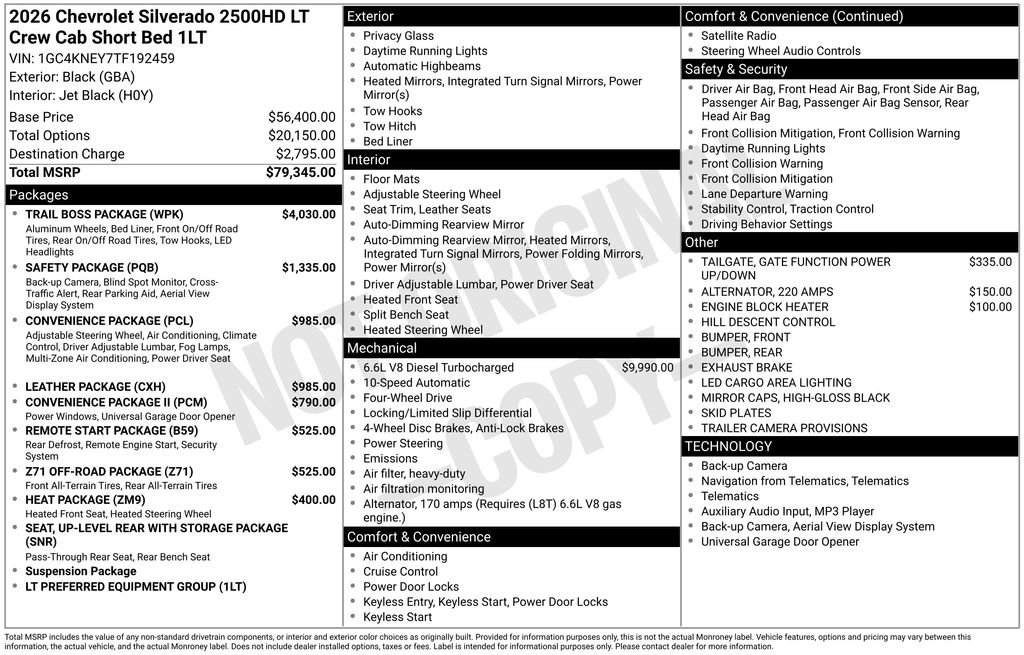 New 2026 Chevrolet Silverado 2500 LT w/ Trail Boss Package image 11