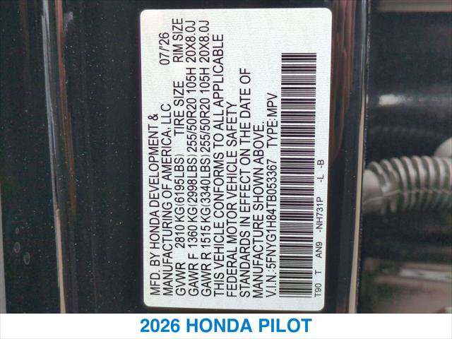 New 2026 Honda Pilot Elite image 27