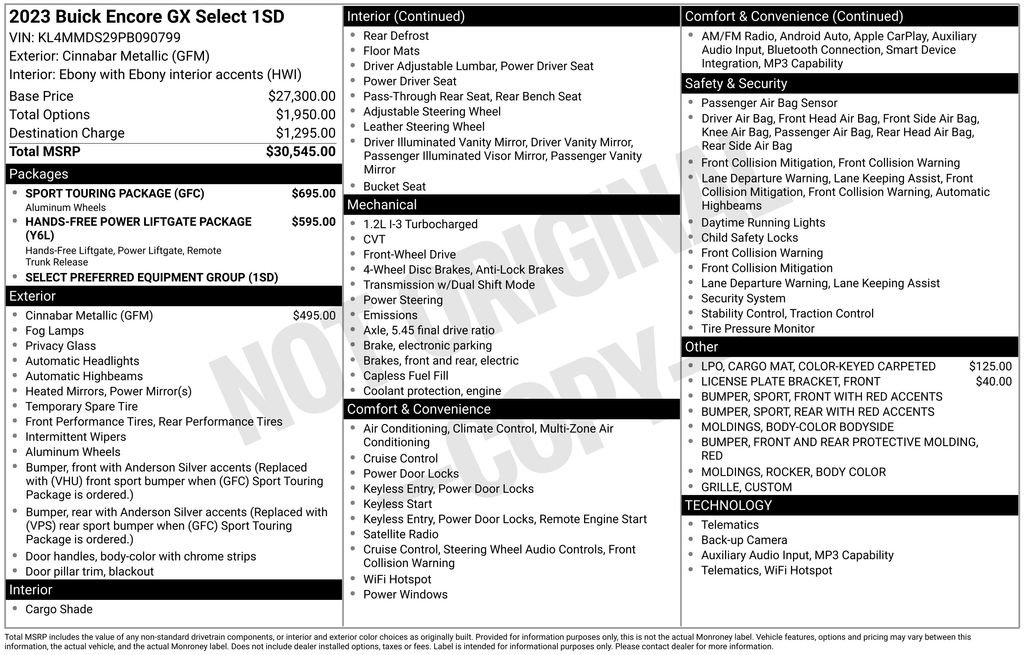 Used 2023 Buick Encore GX Select w/ Sport Touring Package image 5