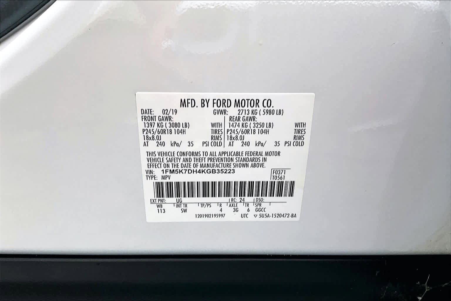 Used 2019 Ford Explorer XLT w/ Equipment Group 202A FWD image 32