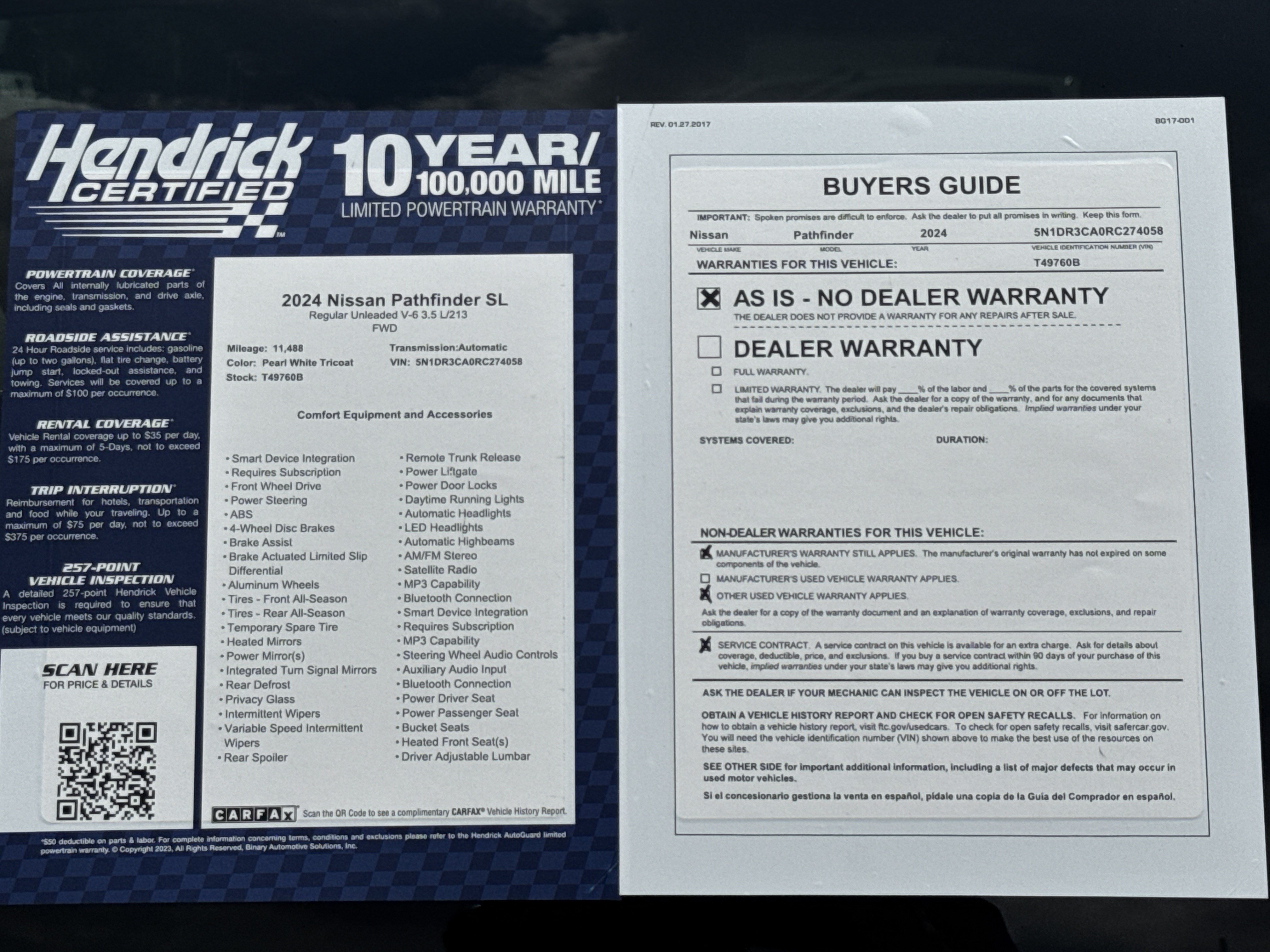 Used 2024 Nissan Pathfinder SL FWD image 36